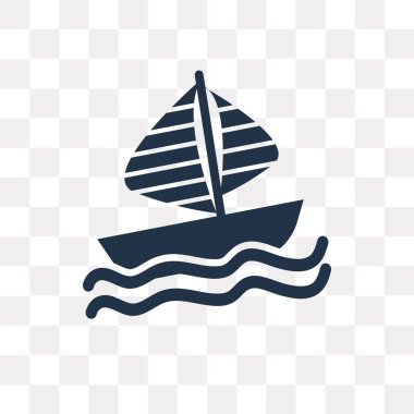 Saydam arka plan üzerinde Yelkenli saydamlık kavramı izole Yelkenli vektör simge kullandığınız web ve mobil olabilir