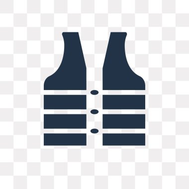 Saydam arka plan üzerinde yeleği saydamlık kavramı izole yeleği vektör simge kullandığınız web ve mobil olabilir