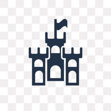 Kumdan kale vektör simge şeffaf arka plan üzerinde kumdan kale saydamlık kavramı izole kullanılan web ve mobil olabilir