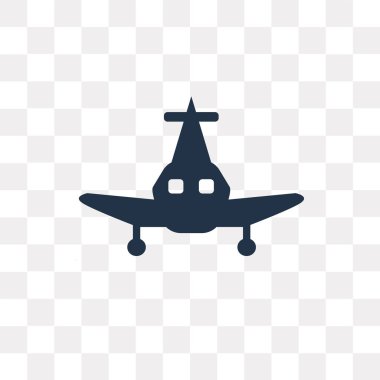 Saydam arka plan üzerinde uçak saydamlık kavramı izole uçak vektör simge kullandığınız web ve mobil olabilir