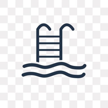 Yüzme Havuzu vektör simge şeffaf arka plan üzerinde yüzme havuzu saydamlık kavramı izole kullanılan web ve mobil olabilir