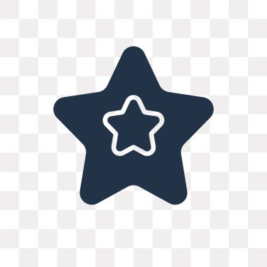 Deniz yıldızı şeffaf arka plan üzerinde izole simge vektör, deniz yıldızı saydamlık kavramı kullanılan web ve mobil olabilir