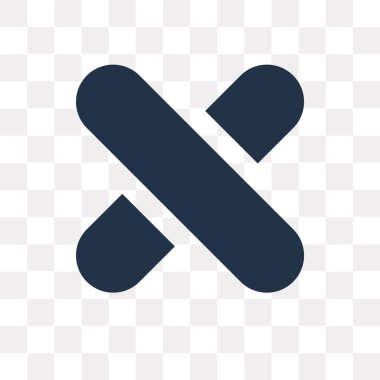 Saydam arka plan üzerinde izole vektör simge çarpın, saydamlık kavramı kullanılan web ve mobil çarpma olabilir