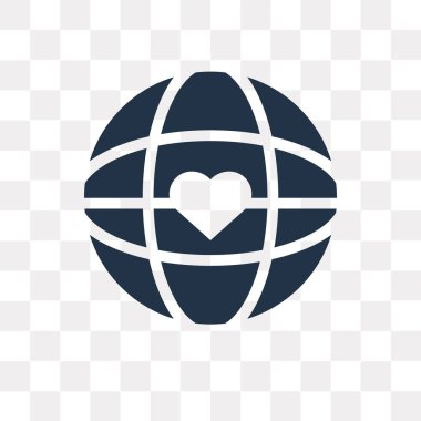 Kullandığınız web ve Mobil Dünya vektör simge şeffaf arka plan üzerinde dünya saydamlık kavramı izole olabilir