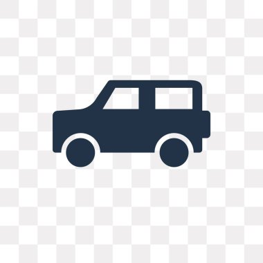 Saydam arka plan üzerinde araba saydamlık kavramı izole araba vektör simge kullandığınız web ve mobil olabilir