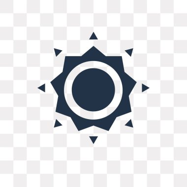 Güneş üzerinde şeffaf arka plan izole simge vektör, Güneş saydamlık kavramı kullanılan web ve mobil olabilir