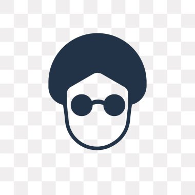 Saydam arka plan üzerinde hippi saydamlık kavramı izole hippi vektör simge kullandığınız web ve mobil olabilir