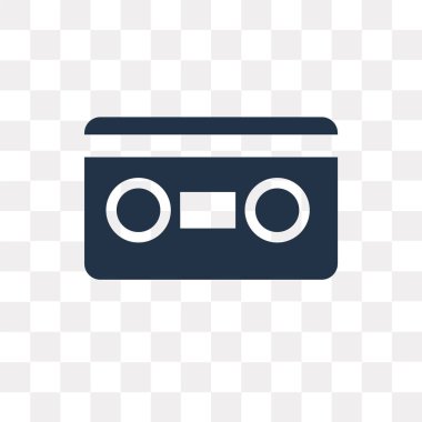 Saydam arka plan üzerinde kaset saydamlık kavramı izole kaset vektör simge kullandığınız web ve mobil olabilir