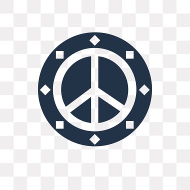 Saydam arka plan üzerinde barış saydamlık kavramı izole barış vektör simge kullandığınız web ve mobil olabilir