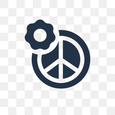 Saydam arka plan üzerinde barış saydamlık kavramı izole barış vektör simge kullandığınız web ve mobil olabilir