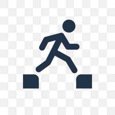 Saydam arka plan üzerinde Parkour saydamlık kavramı izole Parkour vektör simge kullandığınız web ve mobil olabilir