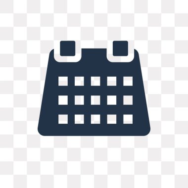 Saydam arka plan üzerinde takvim saydamlık kavramı izole takvim vektör simge kullandığınız web ve mobil olabilir