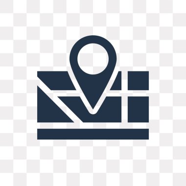 Kullandığınız web ve mobil harita vektör simge şeffaf arka plan, harita saydamlık kavramı izole olabilir