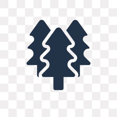 Saydam arka plan üzerinde orman saydamlık kavramı izole orman vektör simge kullandığınız web ve mobil olabilir