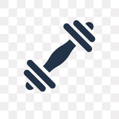 Saydam arka plan üzerinde Dumbbell saydamlık kavramı izole dumbbell vektör simge kullandığınız web ve mobil olabilir