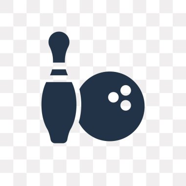Vektör simgesi üzerinde şeffaf arka plan izole Bovling, Bowling saydamlık kavramı kullanılan web ve mobil olabilir