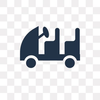 Saydam arka plan üzerinde araba tramvay saydamlık kavramı izole araba tramvay vektör simge kullandığınız web ve mobil olabilir