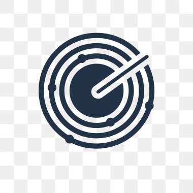 Kullandığınız web ve mobil radar vektör simge şeffaf arka plan üzerinde Radar saydamlık kavramı izole olabilir