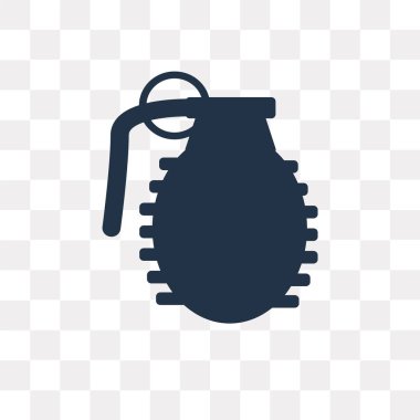 Saydam arka plan üzerinde el bombası saydamlık kavramı izole el bombası vektör simge kullandığınız web ve mobil olabilir