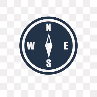 Saydam arka plan üzerinde pusula saydamlık kavramı izole pusula vektör simge kullandığınız web ve mobil olabilir