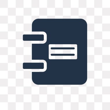 Saydam arka plan üzerinde defter saydamlık kavramı izole defter vektör simge kullandığınız web ve mobil olabilir