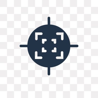 Saydam arka plan üzerinde hedef saydamlık kavramı izole hedef vektör simge kullandığınız web ve mobil olabilir