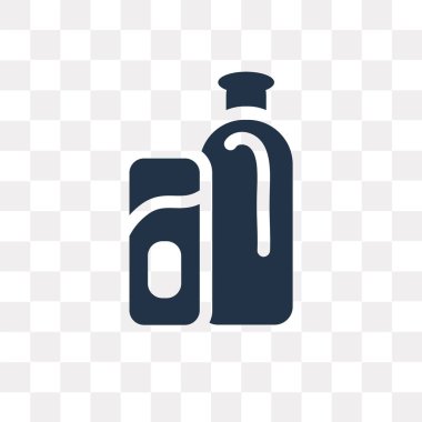 Saydam arka plan üzerinde şampuan şişesine saydamlık kavramı izole şampuan şişesi vektör simge kullandığınız web ve mobil olabilir