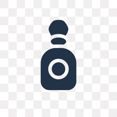 Saydam arka plan üzerinde parfüm şişesi saydamlık kavramı izole parfüm şişe vektör simge kullandığınız web ve mobil olabilir