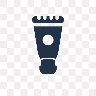 Saydam arka plan üzerinde krem tüp saydamlık kavramı izole krem tüp vektör simge kullandığınız web ve mobil olabilir