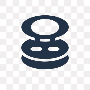 Saydam arka plan üzerinde küçük makyaj kutusu saydamlık kavramı izole küçük makyaj kutusu vektör simge kullandığınız web ve mobil olabilir