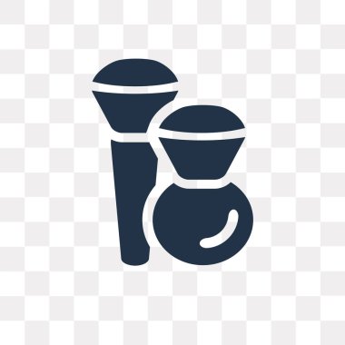 Makyaj fırça vektör simge şeffaf arka plan üzerinde makyaj fırça saydamlık kavramı izole kullanılan web ve mobil olabilir