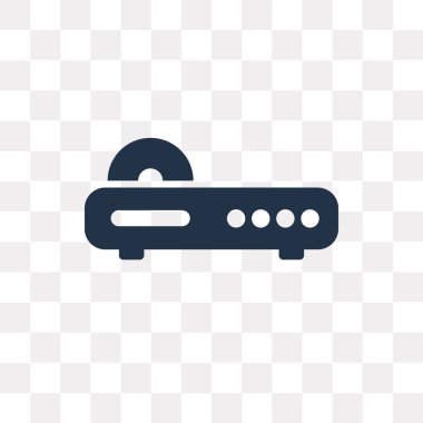 Saydam arka plan üzerinde Dvd saydamlık kavramı izole Dvd vektör simge kullandığınız web ve mobil olabilir