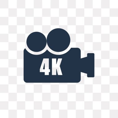 4 k Fullhd vektör simge şeffaf arka plan üzerinde 4 k Fullhd saydamlık kavramı izole kullanılan web ve mobil olabilir