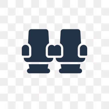 Saydam arka plan üzerinde Tiyatro koltukları saydamlık kavramı izole Tiyatro koltukları vektör simge kullandığınız web ve mobil olabilir
