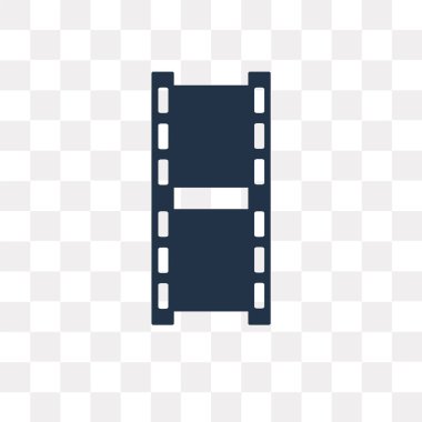 Film şeridi vektör simge şeffaf arka plan üzerinde Film şeridi saydamlık kavramı izole kullanılan web ve mobil olabilir
