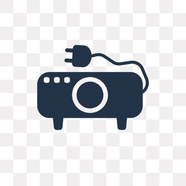 Projektör tak vektör simgesi üzerinde şeffaf arka plan, projektör tak saydamlık kavramı ile izole olabilir kullanılan web ve mobil