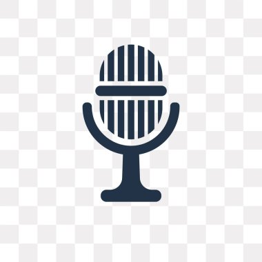 Film mikrofon vektör simgesi şeffaf arka plan üzerinde film mikrofon saydamlık kavramı izole olabilir kullanılan web ve mobil