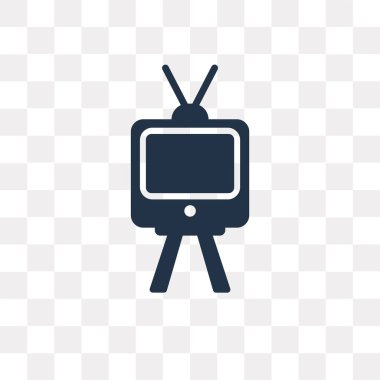 Televizyon anten vektör simgesi üzerinde şeffaf arka plan, televizyon anten saydamlık kavramı ile izole olabilir kullanılan web ve mobil