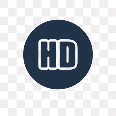 Saydam arka plan üzerinde Hd Video saydamlık kavramı izole Hd Video vektör simge kullandığınız web ve mobil olabilir
