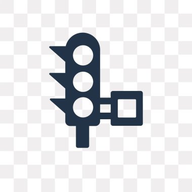Trafik ışığı vektör simgesi şeffaf arka plan üzerinde trafik ışığı saydamlık kavramı izole olabilir kullanılan web ve mobil