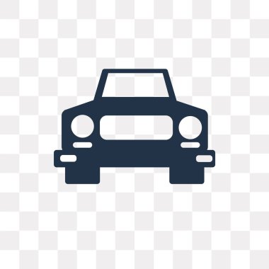 Saydam arka plan üzerinde araba saydamlık kavramı izole araba vektör simge kullandığınız web ve mobil olabilir