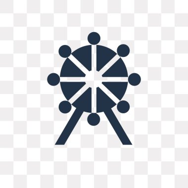 Dönme dolap vektör simge şeffaf arka plan üzerinde dönme dolap saydamlık kavramı izole kullanılan web ve mobil olabilir