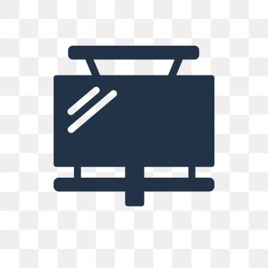 Kullandığınız web ve mobil billboard vektör simge şeffaf arka plan üzerinde Billboard saydamlık kavramı izole olabilir