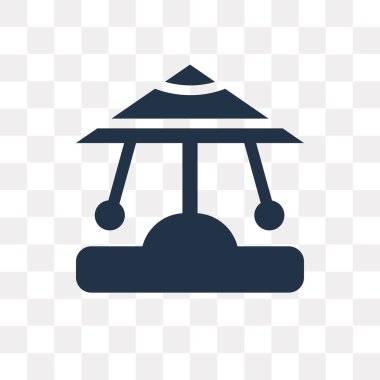 Saydam arka plan üzerinde Carousel saydamlık kavramı izole atlıkarınca vektör simge kullandığınız web ve mobil olabilir