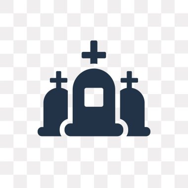 Saydam arka plan üzerinde Cementery saydamlık kavramı izole cementery vektör simge kullandığınız web ve mobil olabilir