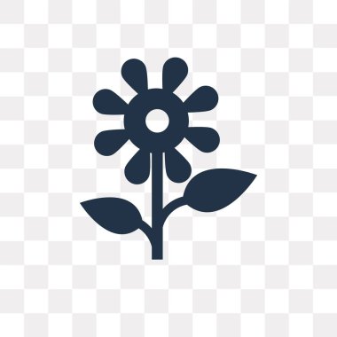 Çiçekler şeffaf arka plan üzerinde izole simge vektör, çiçek saydamlık kavramı kullanılan web ve mobil olabilir