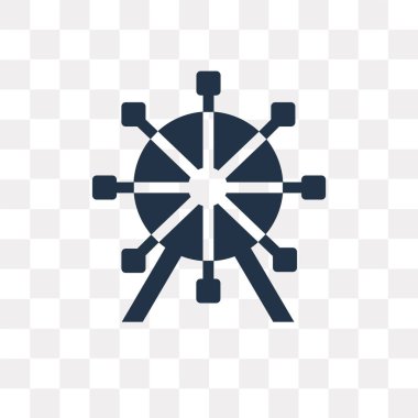 Dönme dolap vektör simge şeffaf arka plan üzerinde dönme dolap saydamlık kavramı izole kullanılan web ve mobil olabilir