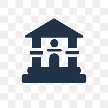 Saydam arka plan üzerinde müze saydamlık kavramı izole Müzesi vektör simge kullandığınız web ve mobil olabilir