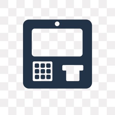 Saydam arka plan üzerinde Atm saydamlık kavramı izole atm vektör simge kullandığınız web ve mobil olabilir