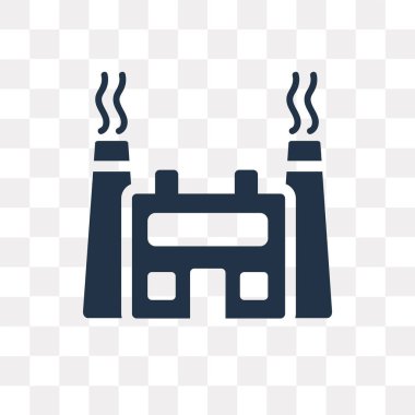 Saydam arka plan üzerinde fabrika saydamlık kavramı izole fabrika vektör simge kullandığınız web ve mobil olabilir